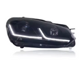 LED Scheinwerfer für Volkswagen Golf 6 MK6 2010–2014 – Smoked Black Edition Plug & Play