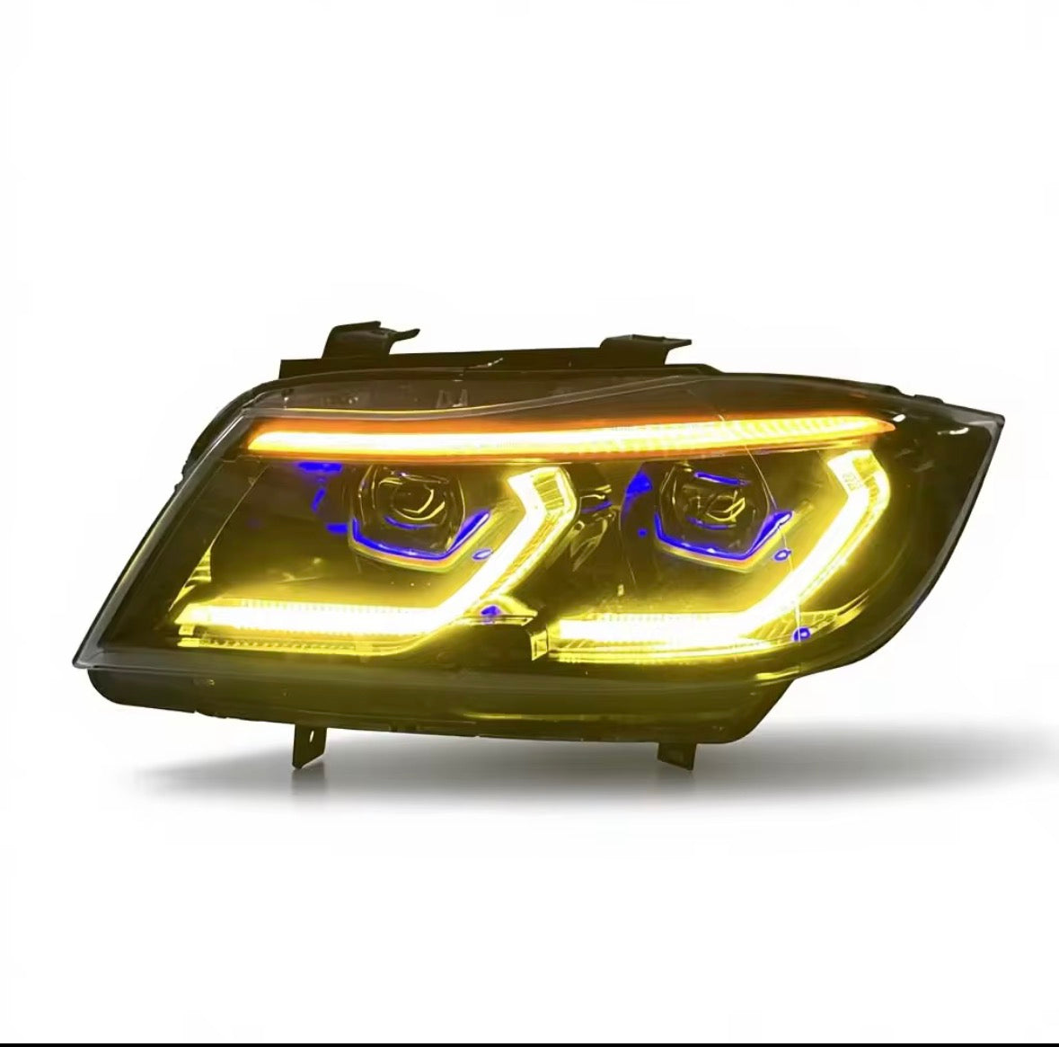 LED Scheinwerfer Weiß / Gelb für BMW E90 E91 E92 E93 2005–2012 – Plug & Play
