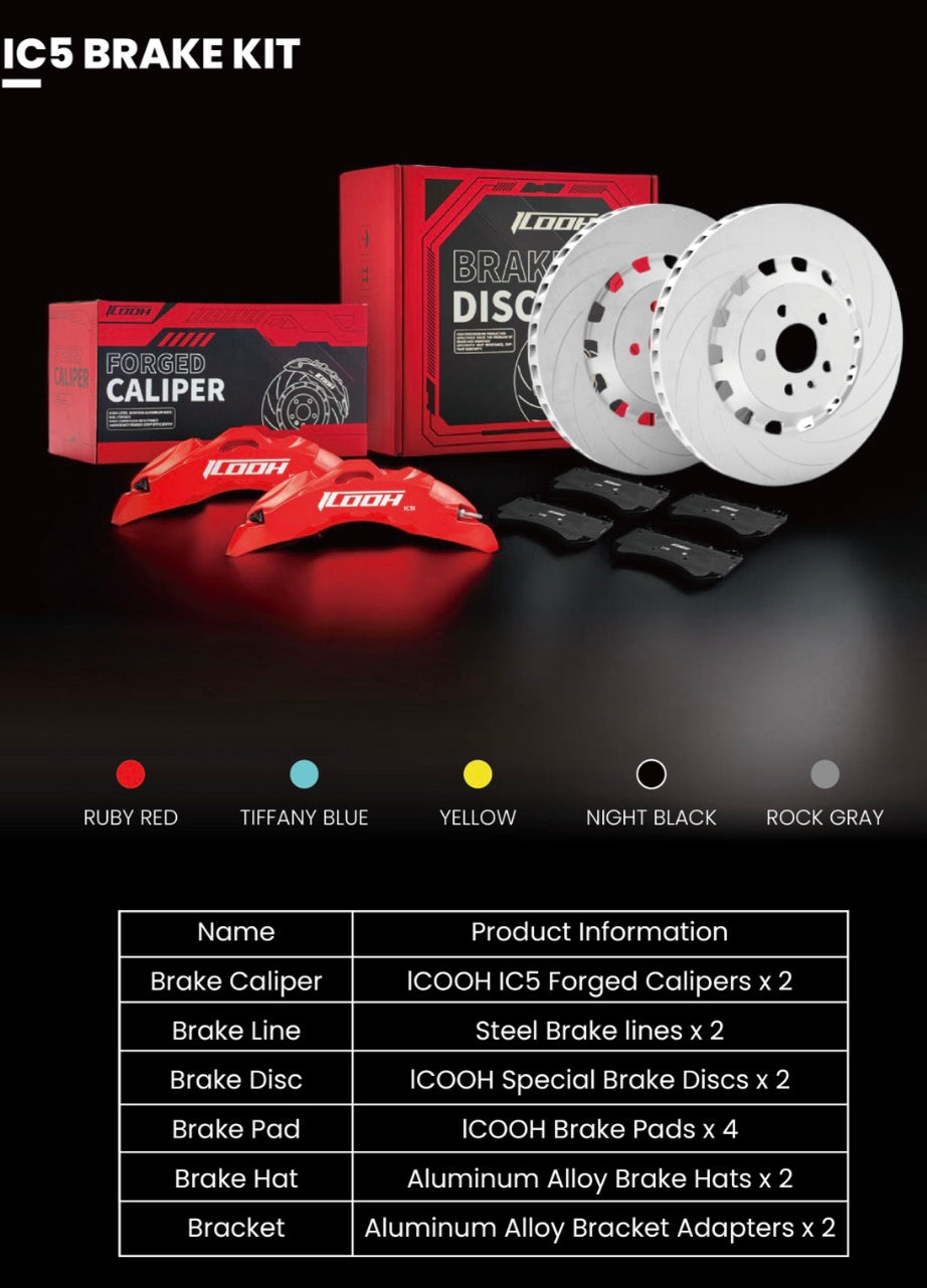 ICOOH IC5 Big Brake Kit 330 mm Carbon Keramik 6 Kolben Vorderachse