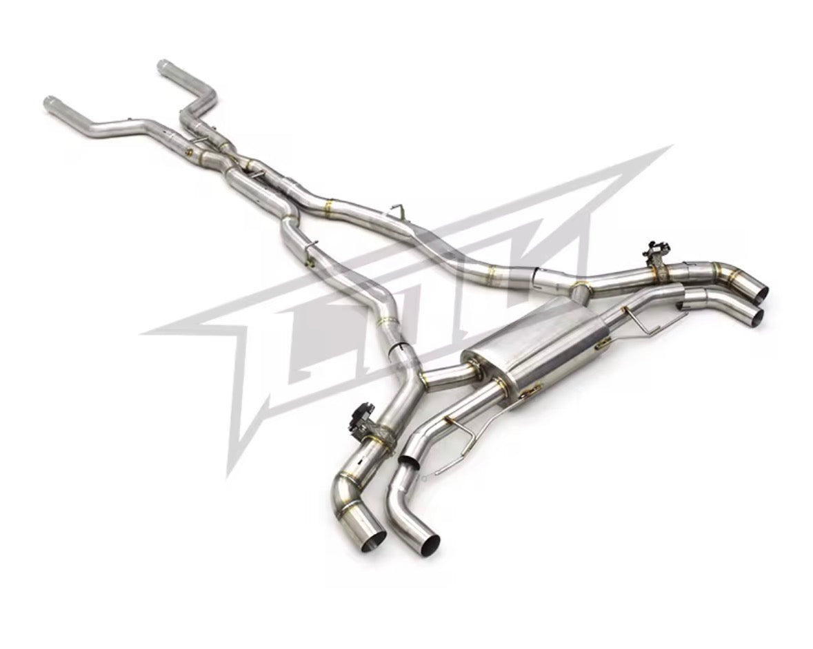 Catback Auspuffanlage für BMW X6 / X6M 4.4TT (2018–2023) Edelstahl mit Klappensteuerung