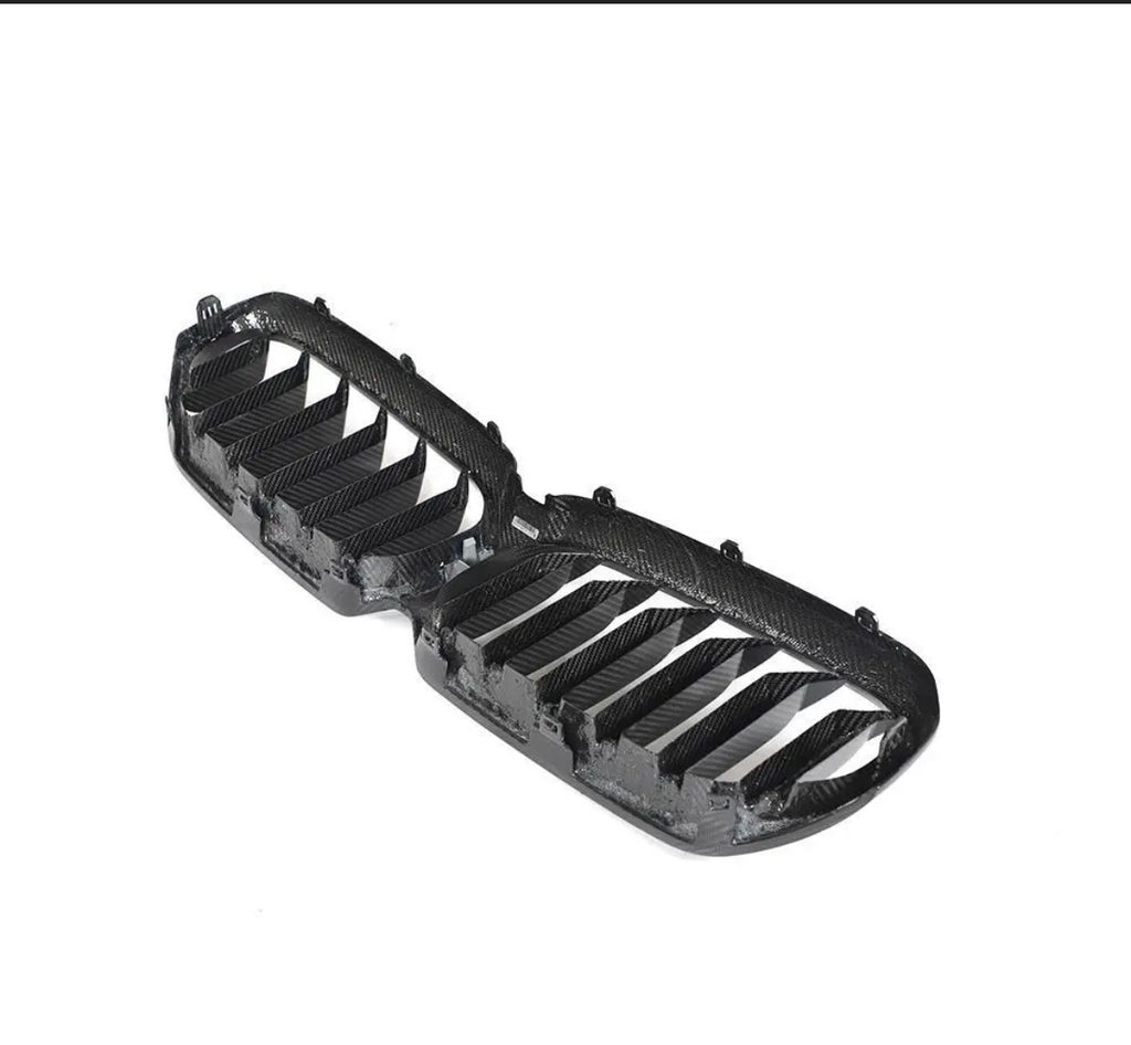Dry Carbon Fiber Front Kidney Grille for BMW 5 Series G30 G38 LCI 530i Sedan 2021-2023