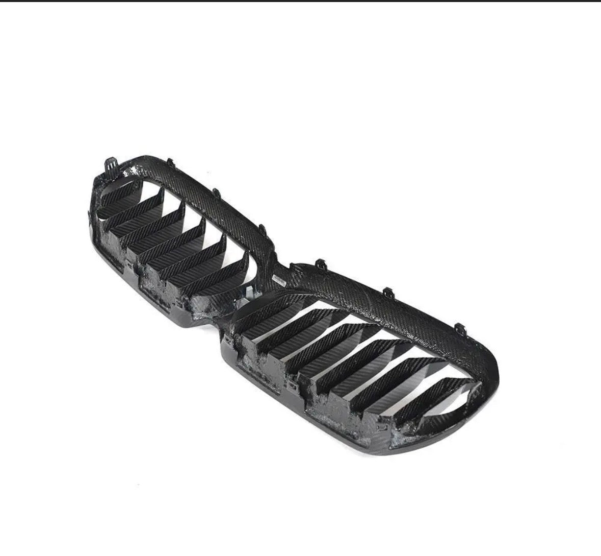 Dry Carbon Fiber Front Kidney Grille for BMW 5 Series G30 G38 LCI 530i Sedan 2021-2023
