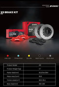 ICOOH X6 Big Brake Kit 380 mm Carbon Keramik 6 Kolben Vorderachse