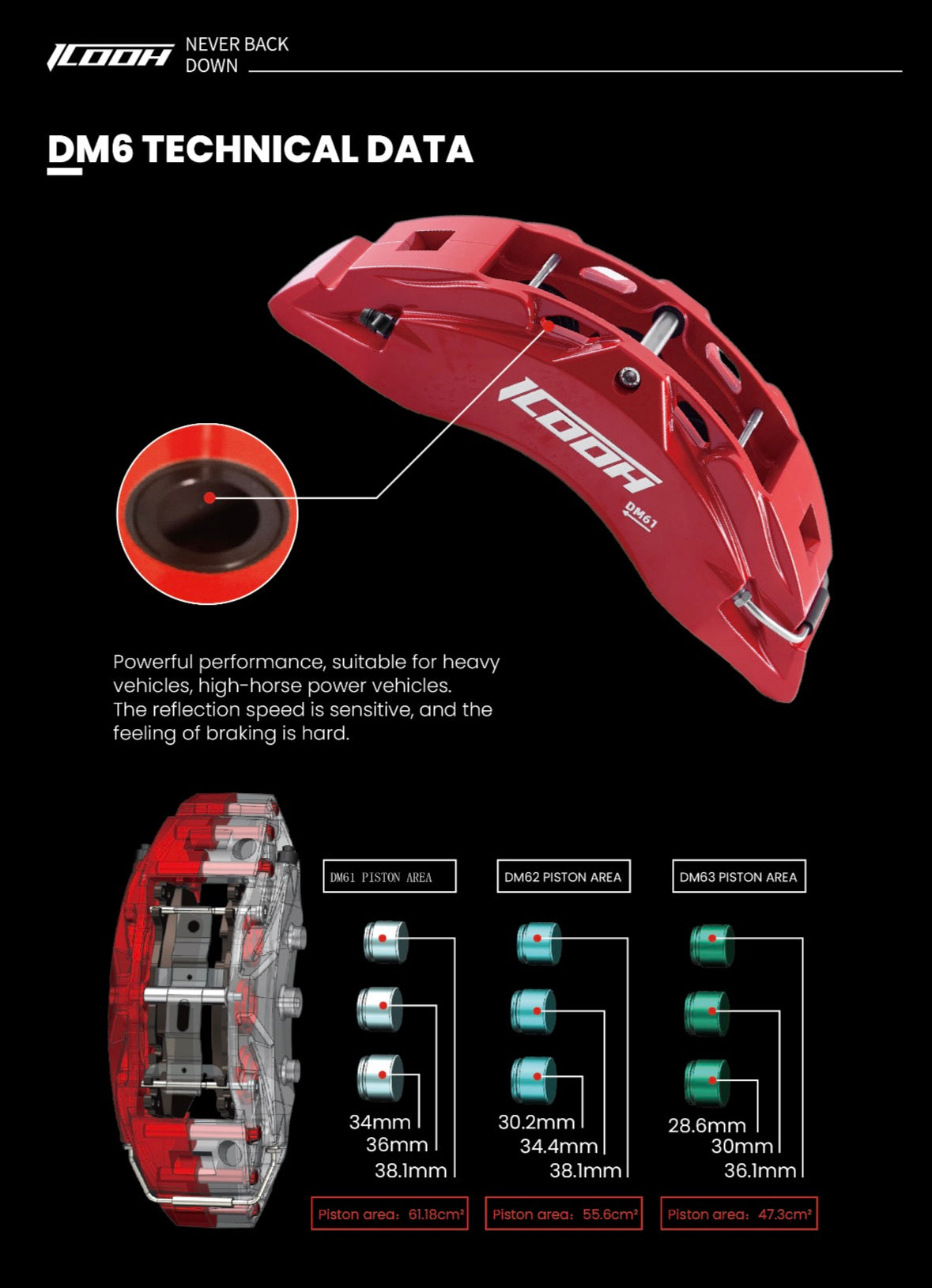 DICASE DM6 Carbon Keramik Big Brake Kit 355 x 32 mm – 6-Kolben Bremsanlage (Vorderachse)