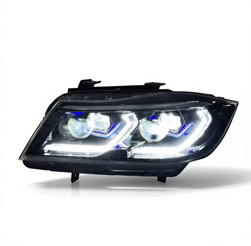 LED Scheinwerfer Weiß / Gelb für BMW E90 E91 E92 E93 2005–2012 – Plug & Play