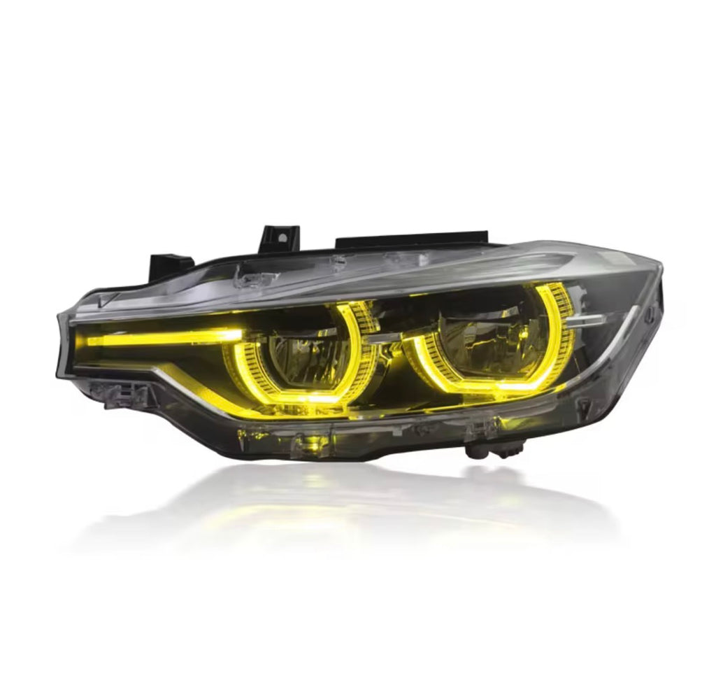 Triple Color LED Scheinwerfer Weiß / Gelb / Amber für BMW F30 F35 F80 2013–2018 – Plug & Play