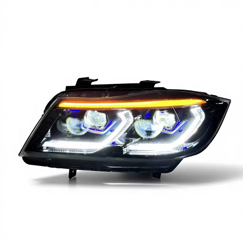 LED Scheinwerfer Weiß / Gelb für BMW E90 E91 E92 E93 2005–2012 – Plug & Play