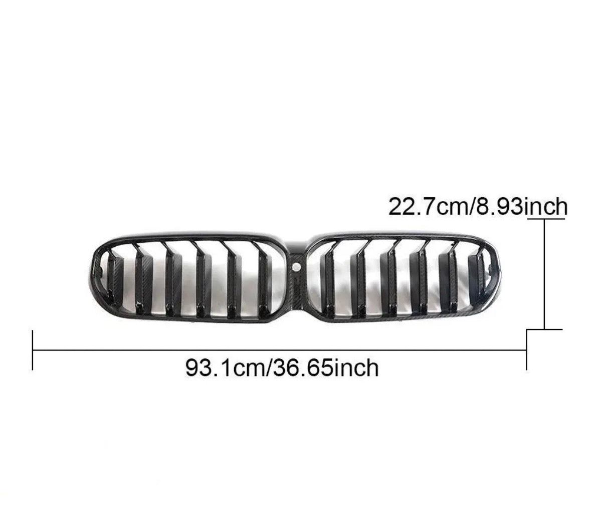Dry Carbon Fiber Front Kidney Grille for BMW 5 Series G30 G38 LCI 530i Sedan 2021-2023