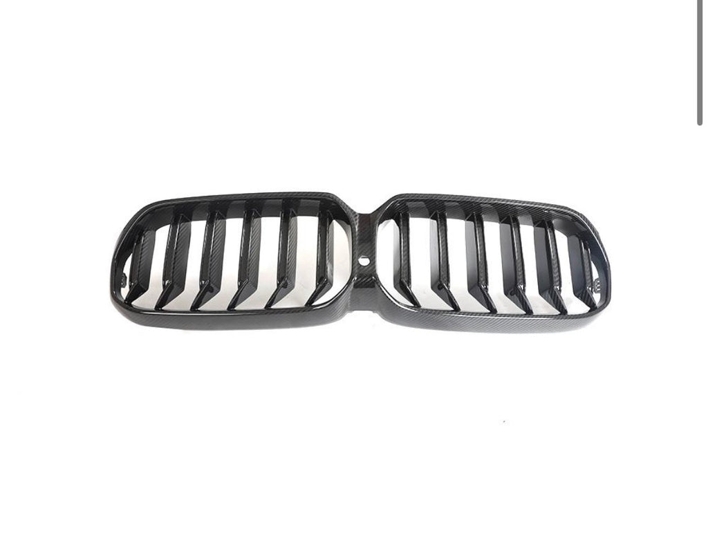 Dry Carbon Fiber Front Kidney Grille for BMW 5 Series G30 G38 LCI 530i Sedan 2021-2023