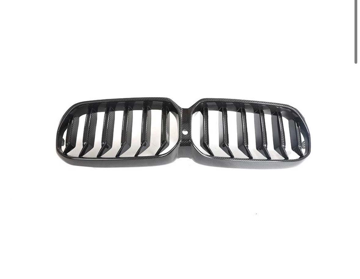 Dry Carbon Fiber Front Kidney Grille for BMW 5 Series G30 G38 LCI 530i Sedan 2021-2023