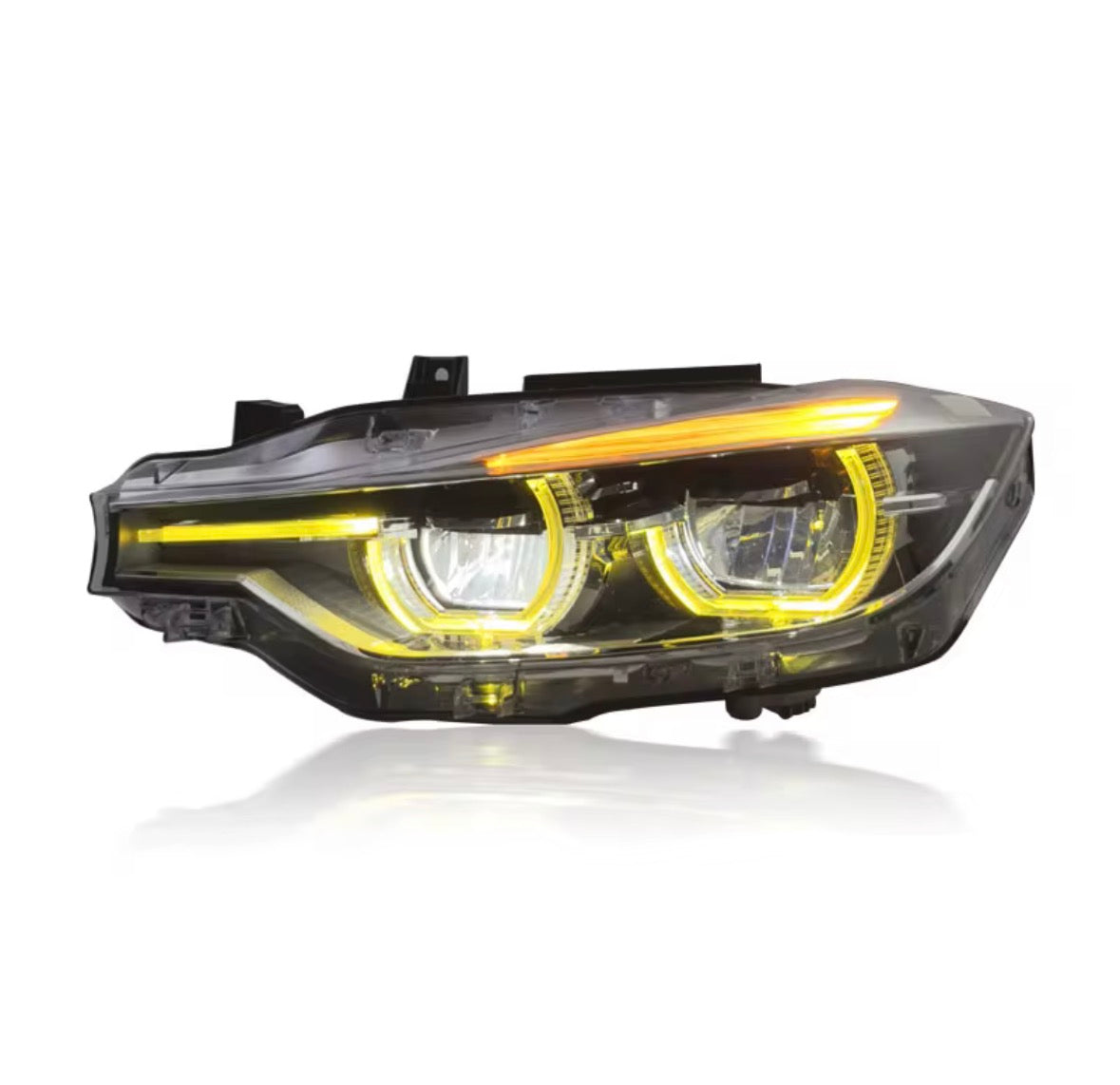 Triple Color LED Scheinwerfer Weiß / Gelb / Amber für BMW F30 F35 F80 2013–2018 – Plug & Play
