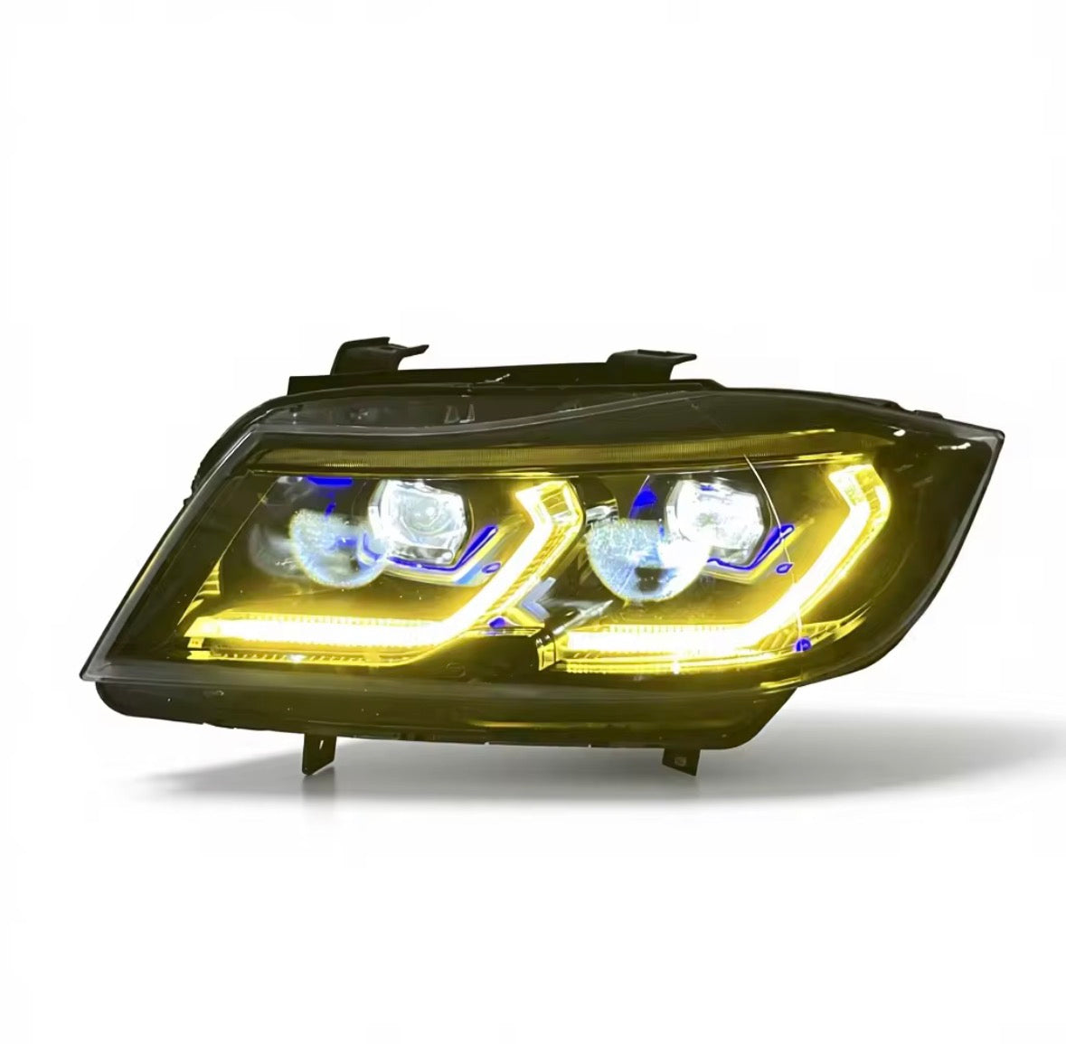 LED Scheinwerfer Weiß / Gelb für BMW E90 E91 E92 E93 2005–2012 – Plug & Play